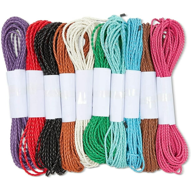 10 Pc PU Leather Wax Rope Cord Necklace Pendants DIY Chain String Jewellery
